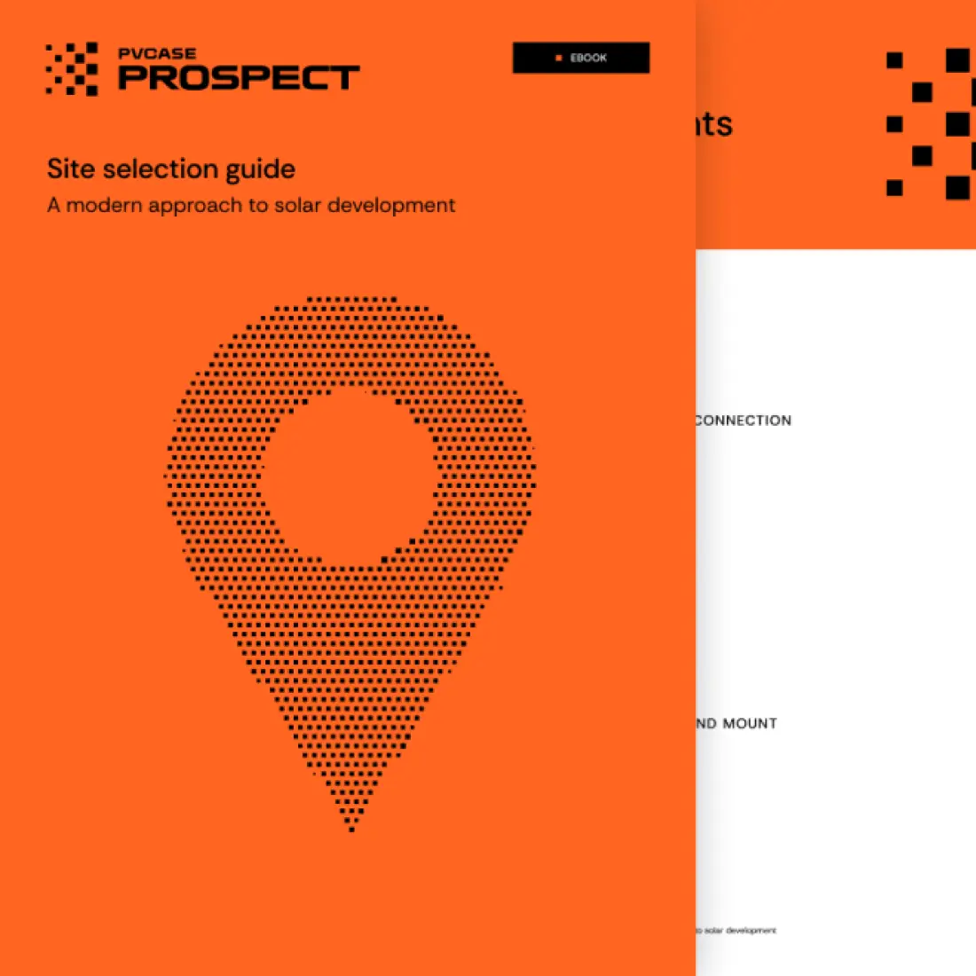 Title page of PVcase's "Site selection guide" e-book.